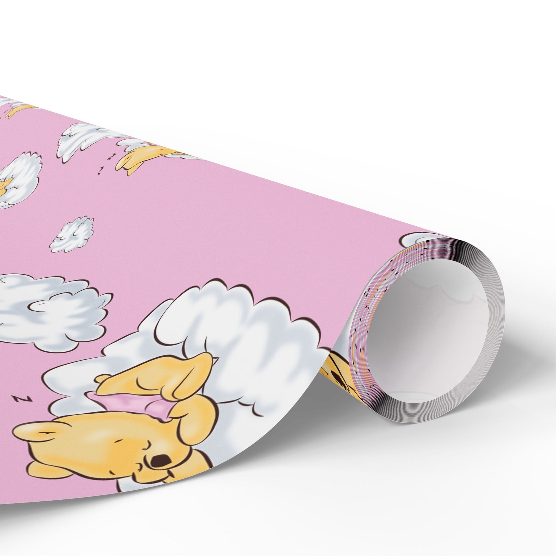 Gift Wrap - Pink Baby Classic Pooh Cloud Theme