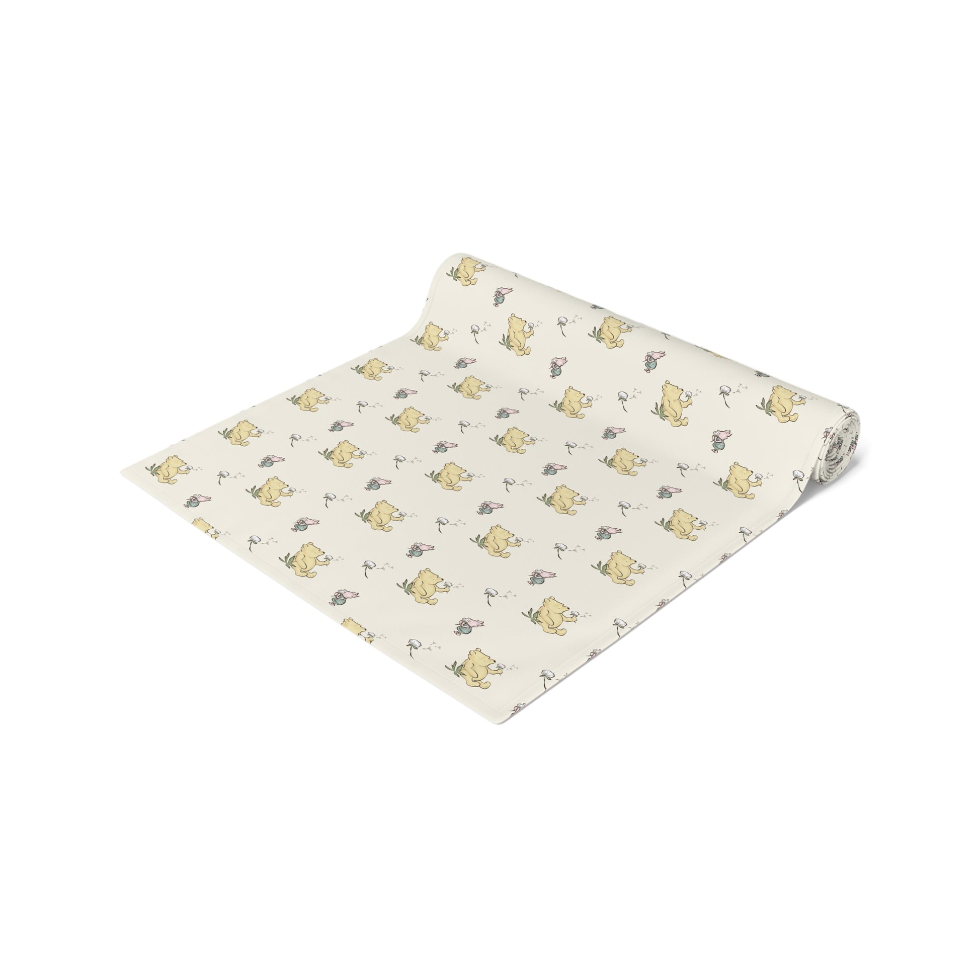 Table Runner, Classic Winnie the Pooh and Piglet blowing Dandelions cream, Home Decor, Kitchen Linens, Dining Room, Gift, Housewarming