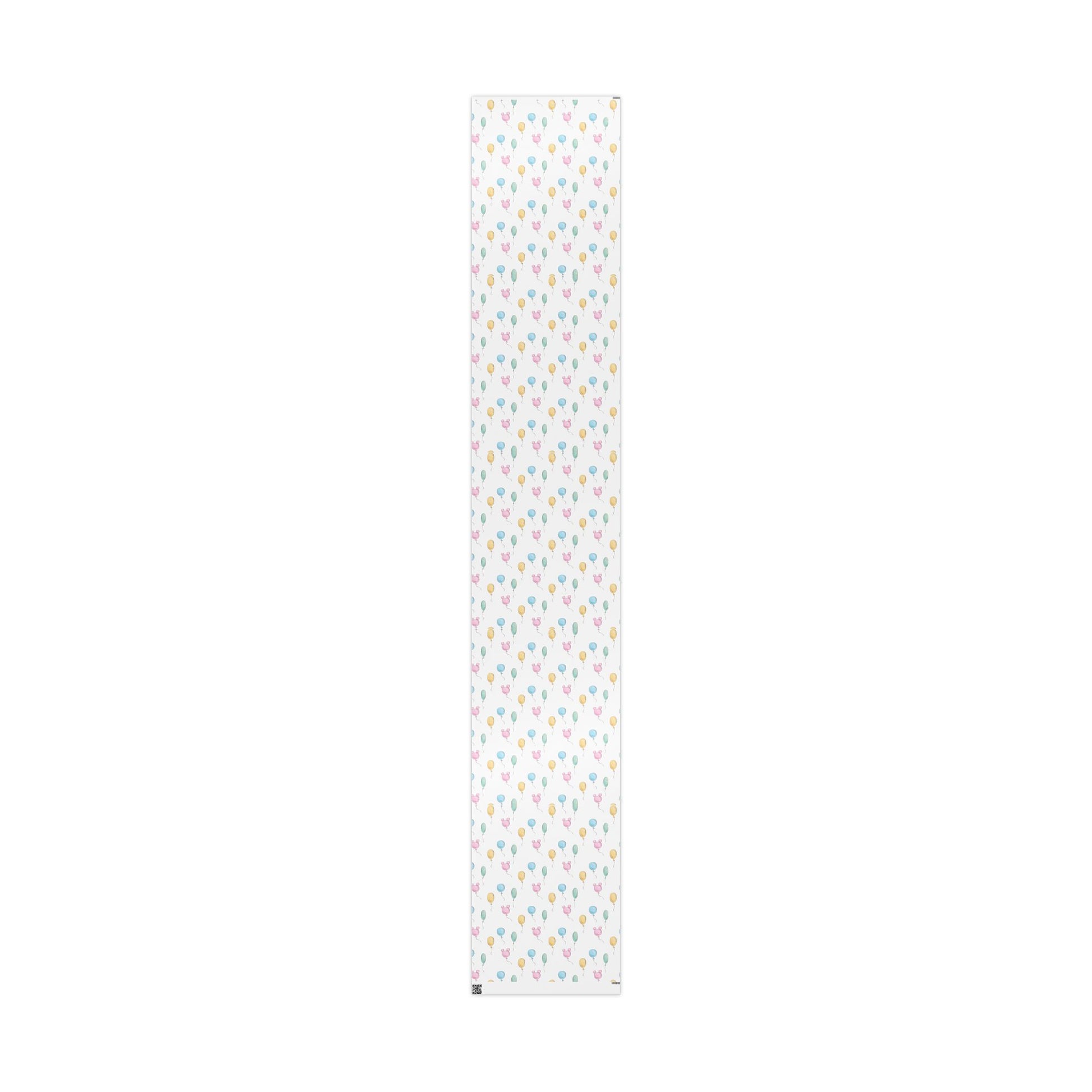 Gift Wrap -  Classic Pooh Pink Ears Blue Green Balloons