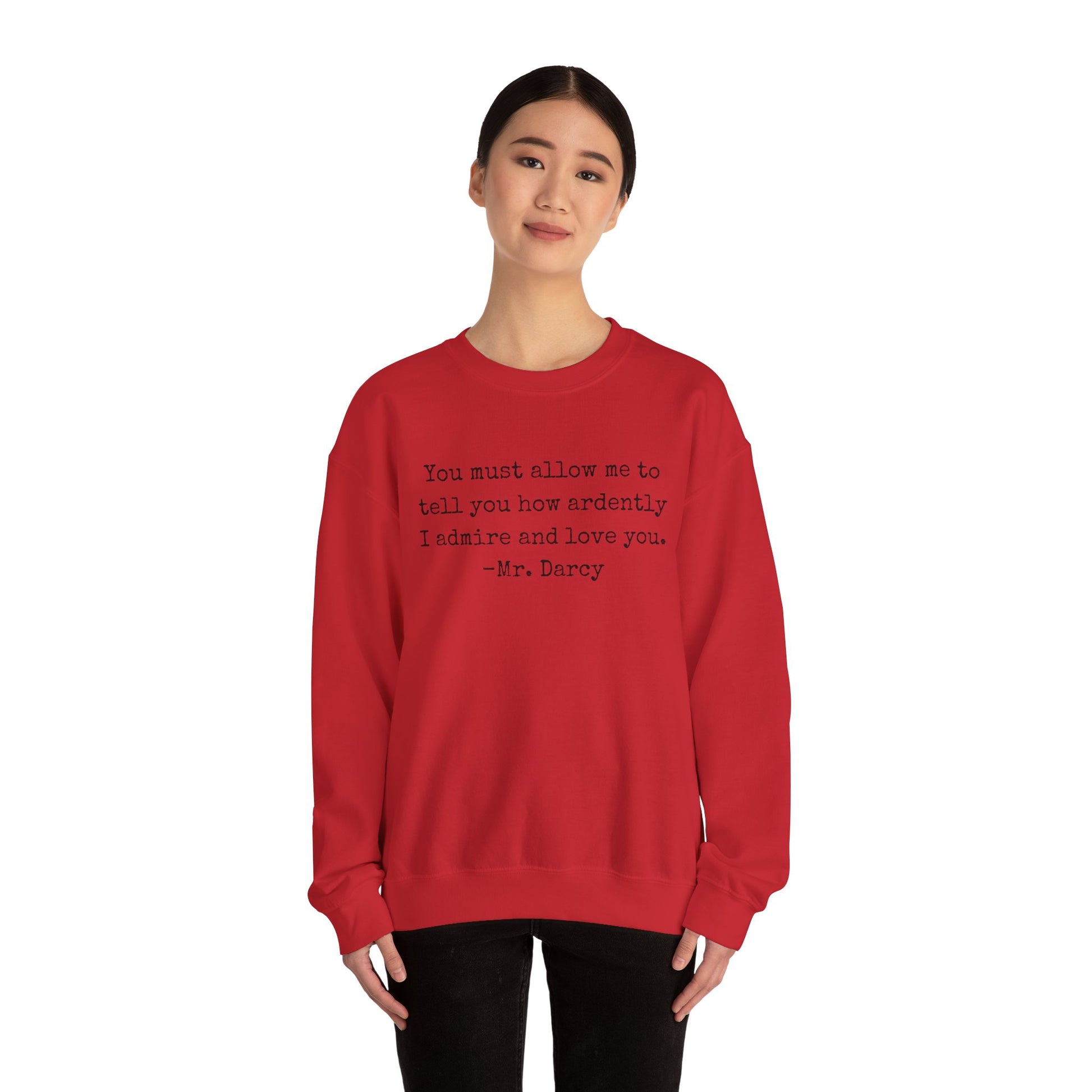 Sweatshirt, Jane Austen Literary Quote Sweatshirt, Pride and Prejudice Mr Darcy Love Quote Shirt, Book Lover Gift, Classic Literature Sweatshirt, Gildan