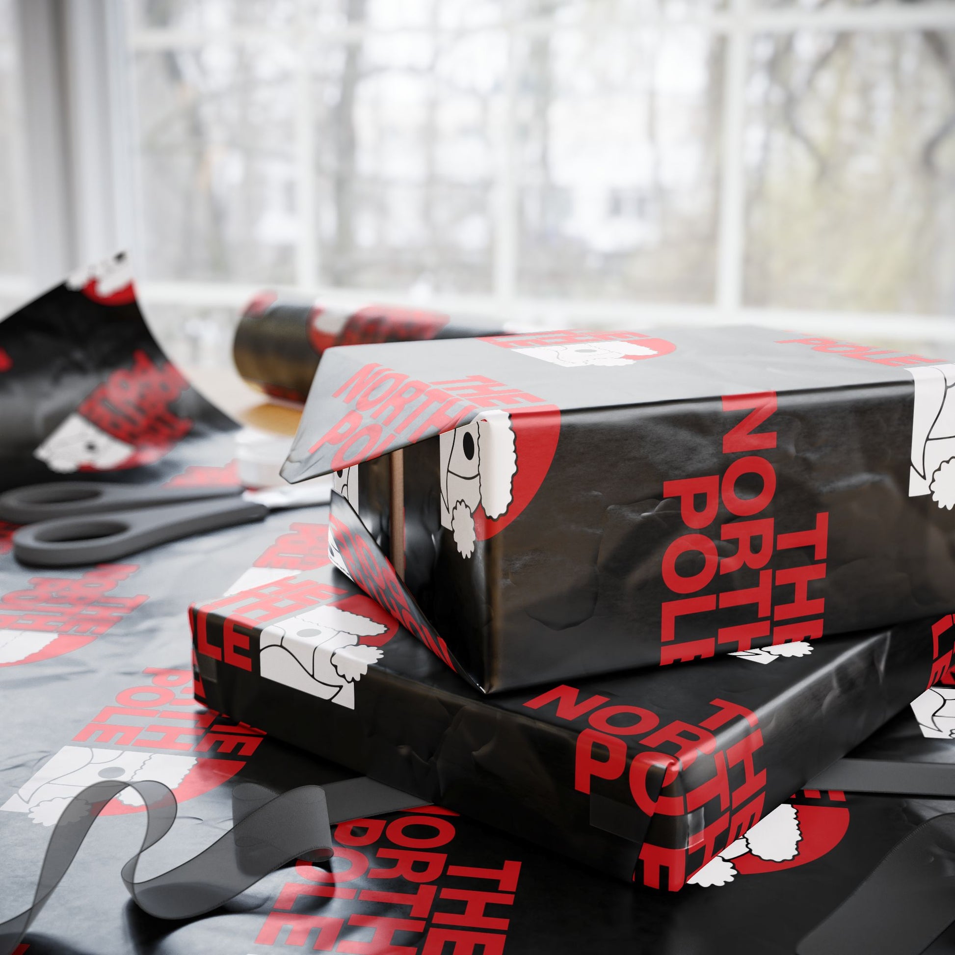 Gift Wrap -  The North Pole Santa Christmas Wrapping Paper