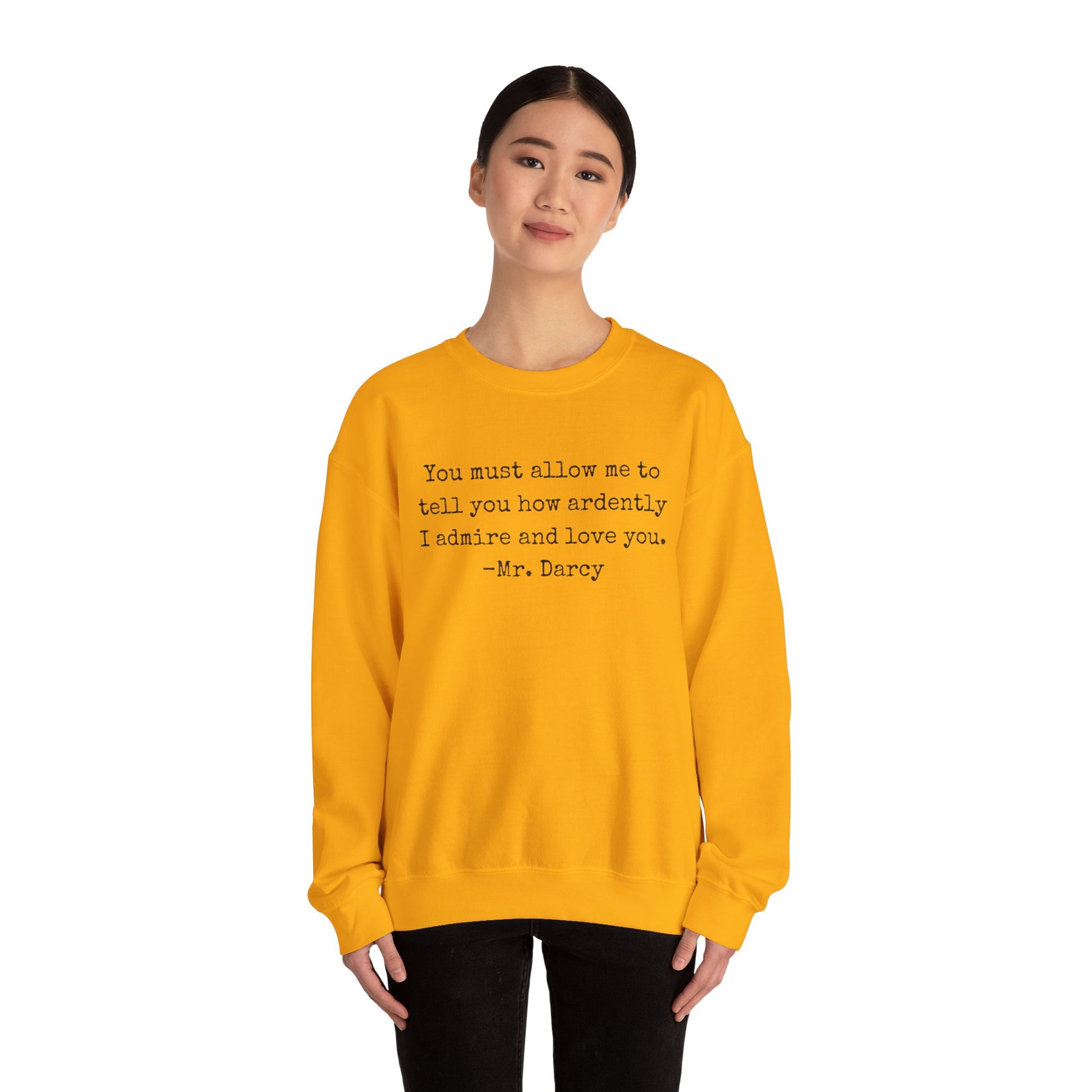 Sweatshirt, Jane Austen Literary Quote Sweatshirt, Pride and Prejudice Mr Darcy Love Quote Shirt, Book Lover Gift, Classic Literature Sweatshirt, Gildan