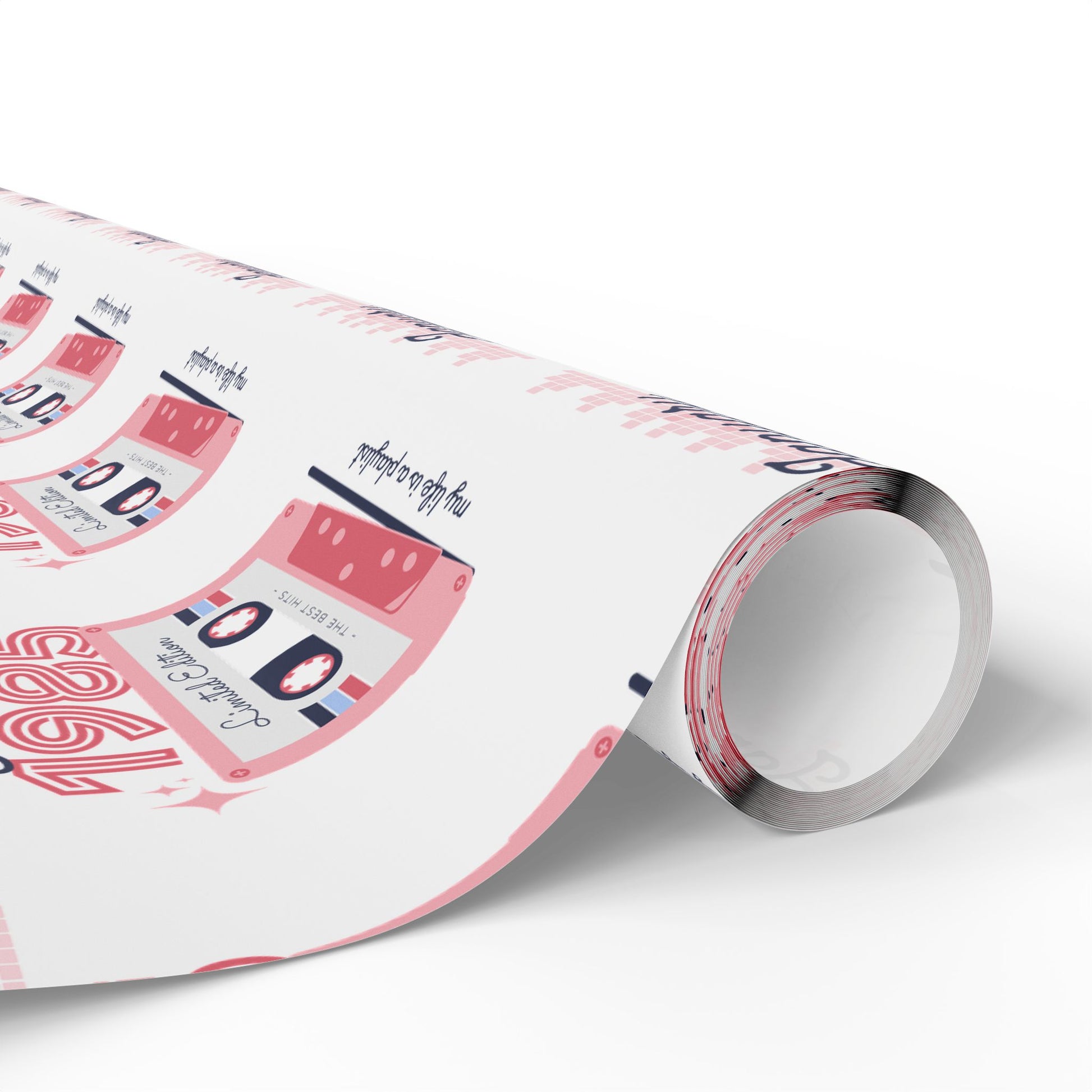 Gift Wrap - Personalized Retro Birthday Wrapping Paper, Custom Month and Year, The Best of 1985 Cassette Tape 40th Birthday