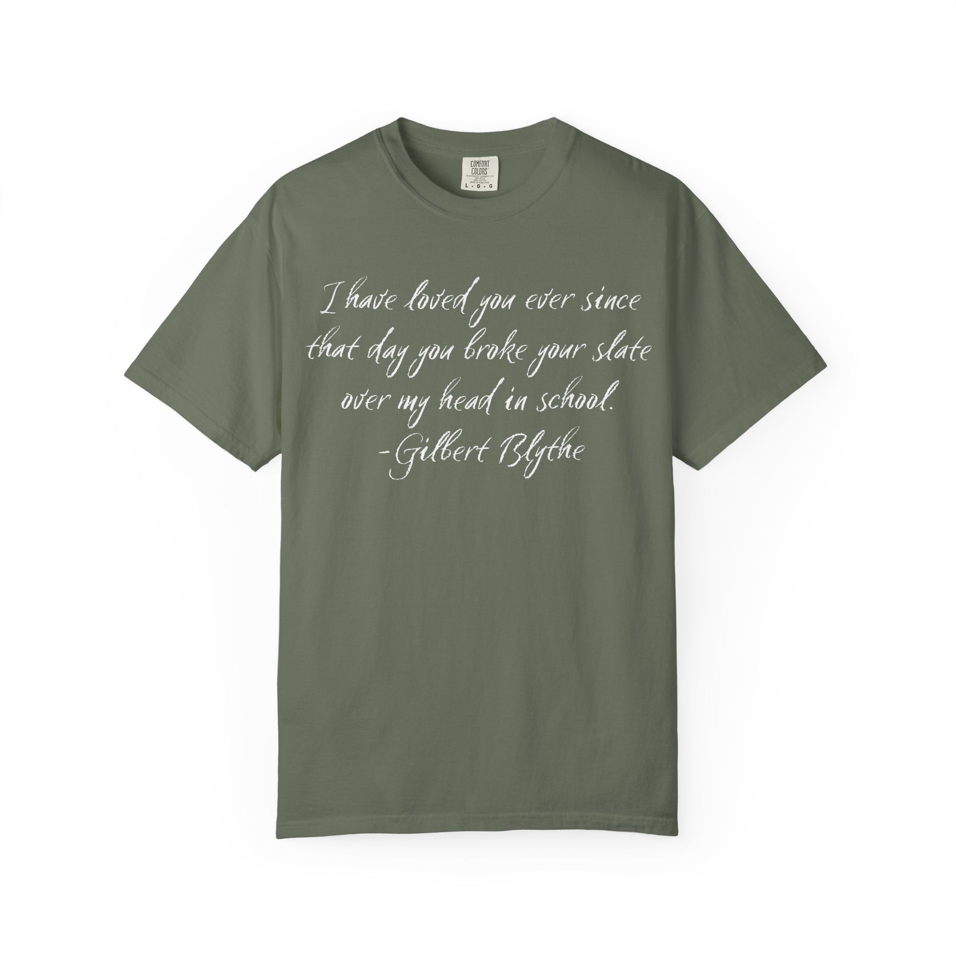 T-Shirt, Anne of Green Gables Quote Comfort Colors T-shirt, Gilbert Blythe, Book Lover Gift, Literary Tee, Unisex Top, Slate Quote Shirt, Bookish T