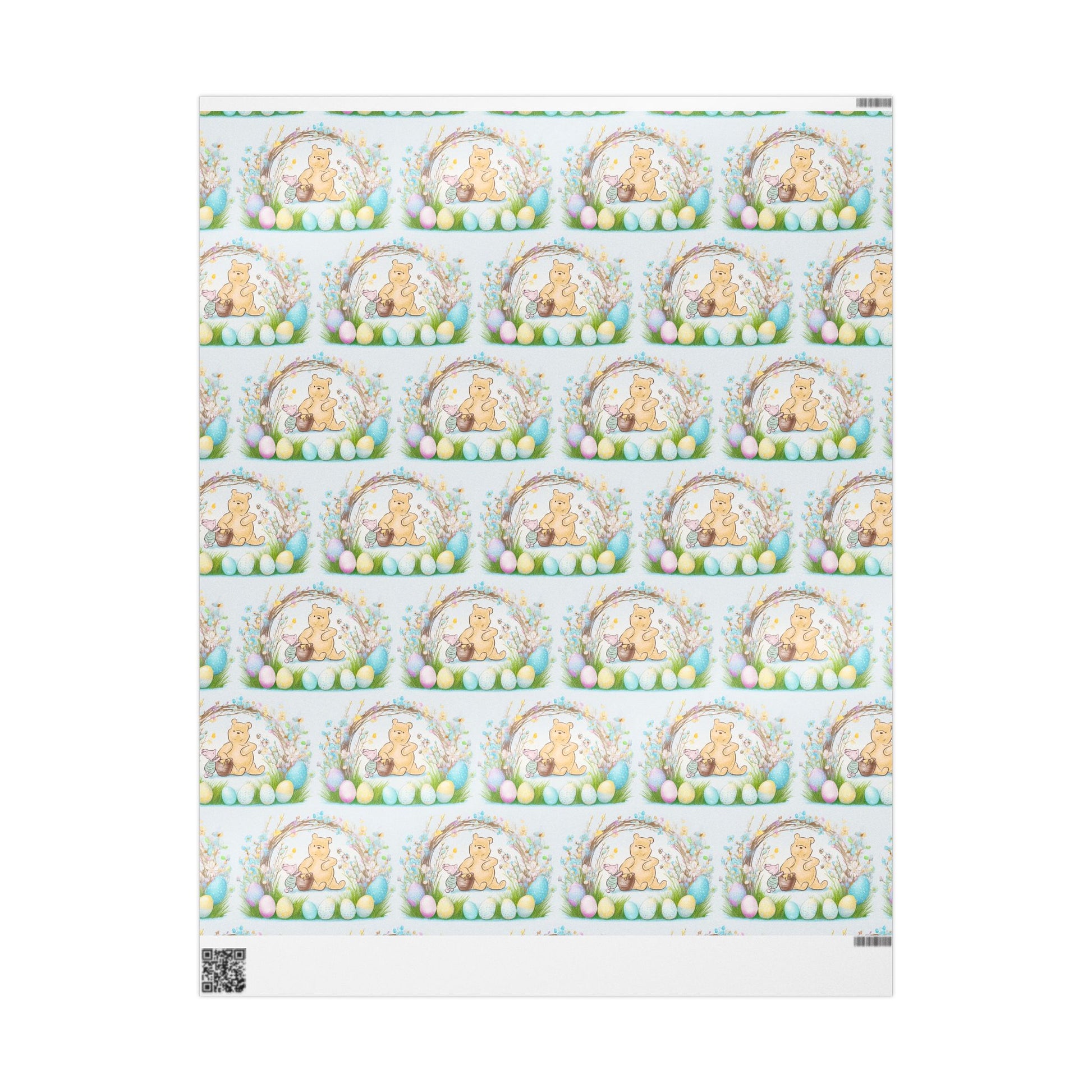 Gift Wrap, Classic Winnie the Pooh Wrapping Papers for Easter, Blue Pooh and Piglet Design, Holiday Present Packaging, Party, Festive