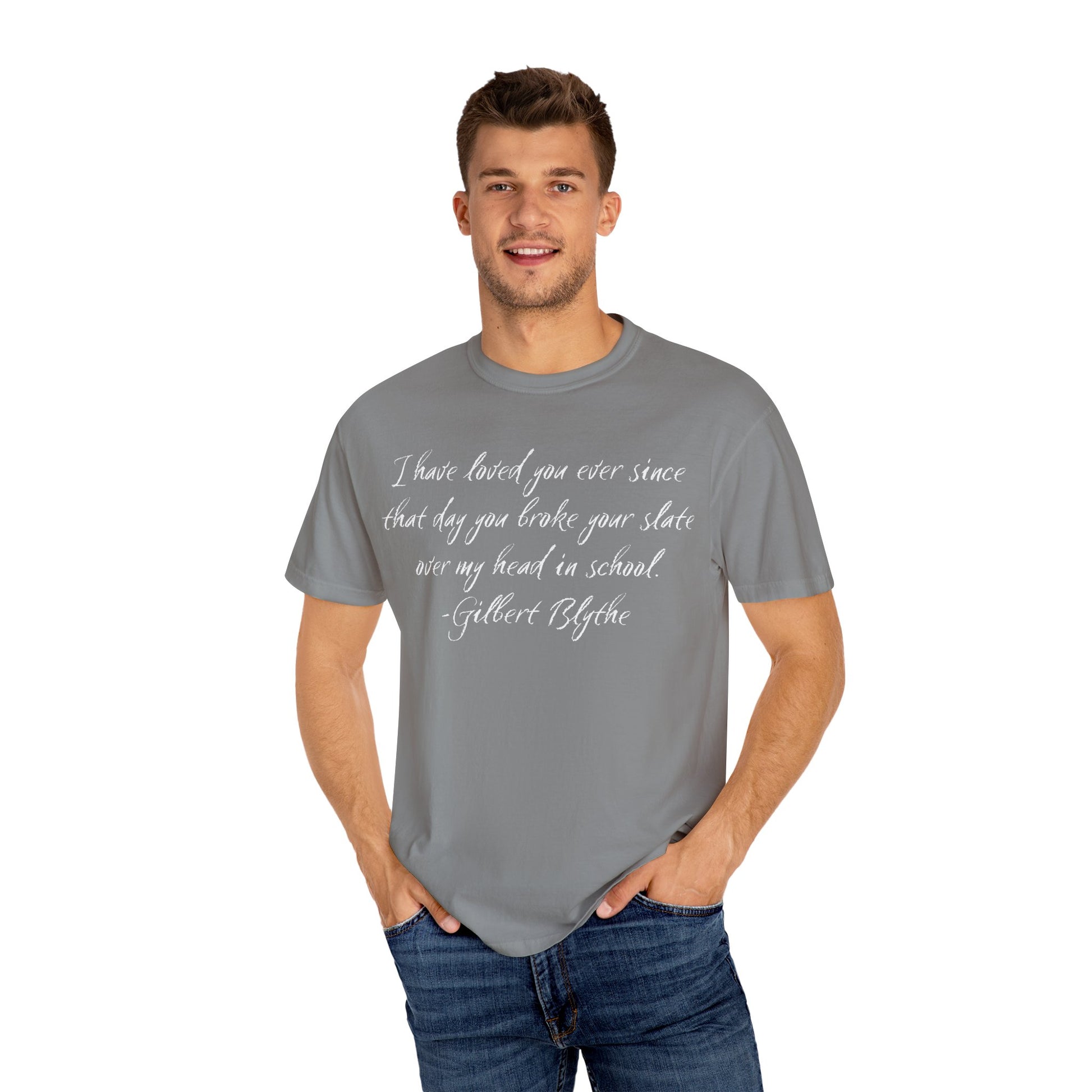 T-Shirt, Anne of Green Gables Quote Comfort Colors T-shirt, Gilbert Blythe, Book Lover Gift, Literary Tee, Unisex Top, Slate Quote Shirt, Bookish T