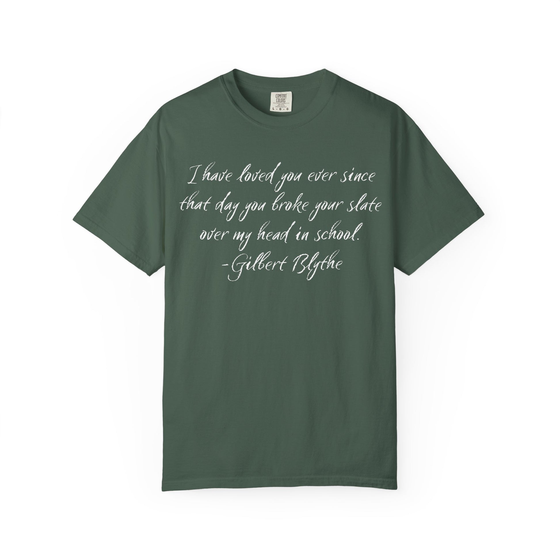 T-Shirt, Anne of Green Gables Quote Comfort Colors T-shirt, Gilbert Blythe, Book Lover Gift, Literary Tee, Unisex Top, Slate Quote Shirt, Bookish T