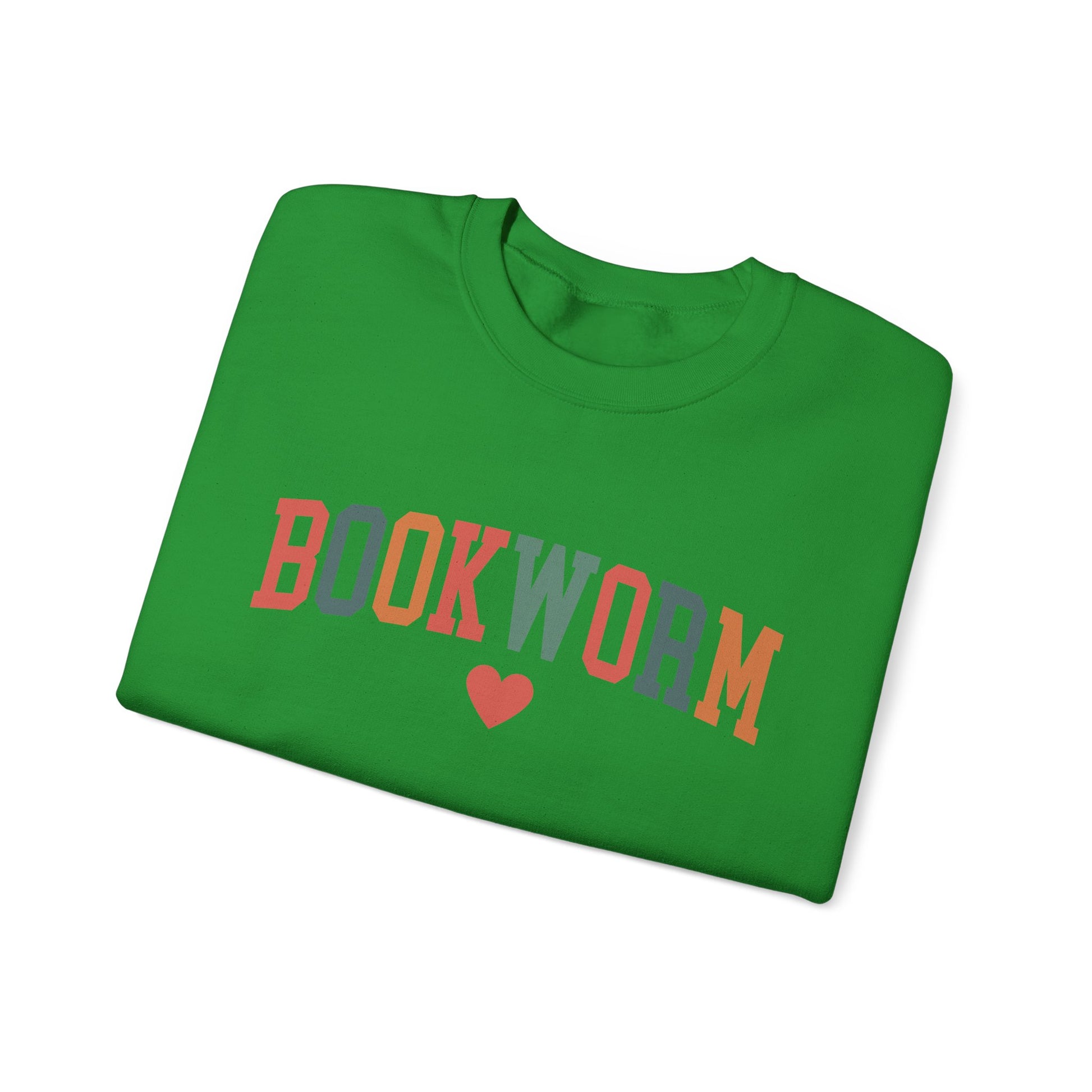 Sweatshirt, Bookworm Heart Unisex Crewneck Sweatshirt, Book Lover Gift, Pink Teal Gold Blue Sweatshirt, Gildan 18000 Sweatshirt, Christmas Present,