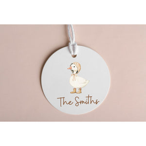 Personalized Cottagecore Gift Tag - Goose in Boots