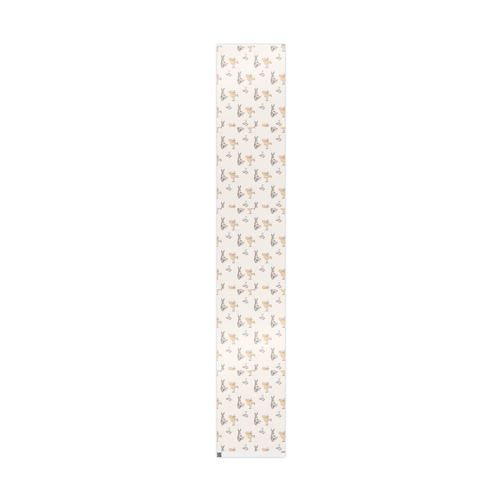 Gift Wrap - Cream Classic Winnie the Pooh with Piglet and Kanga Ice Skating