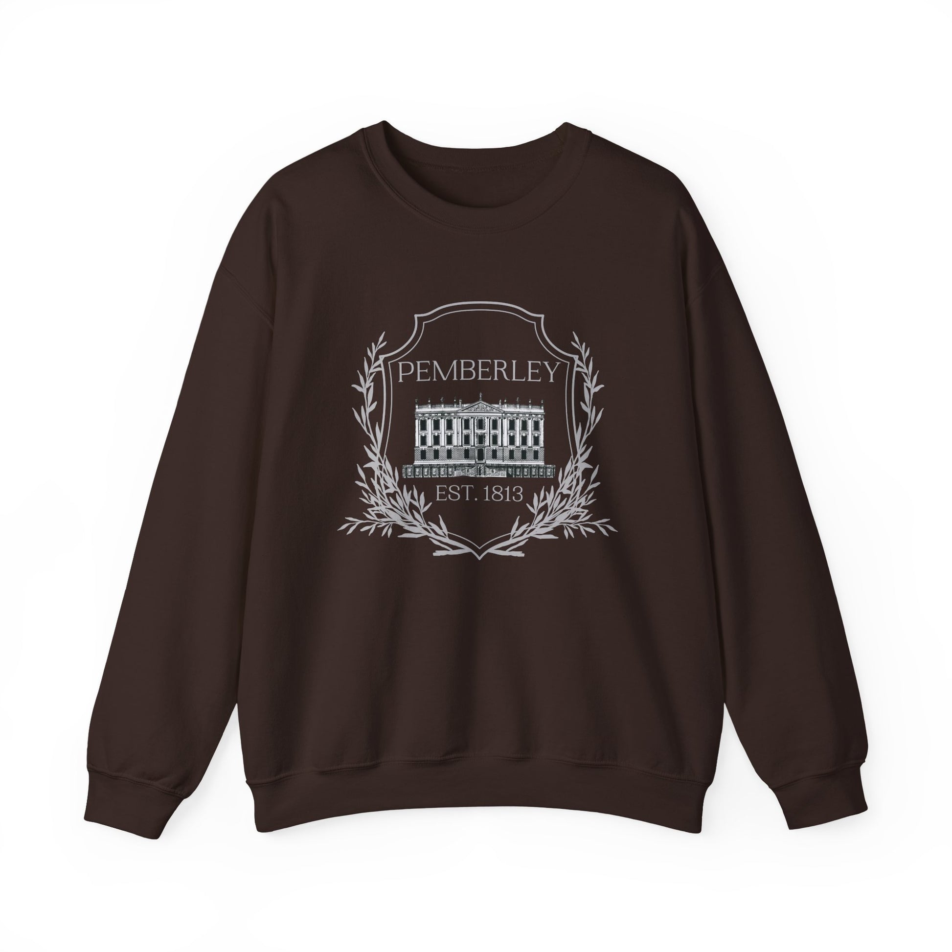 Sweatshirt, Pemberley Crest Sweatshirt, Pride and Prejudice Gift, Unisex Crewneck Jumper, Mr. Darcy's Estate, Regency Literature Top, Book Lover