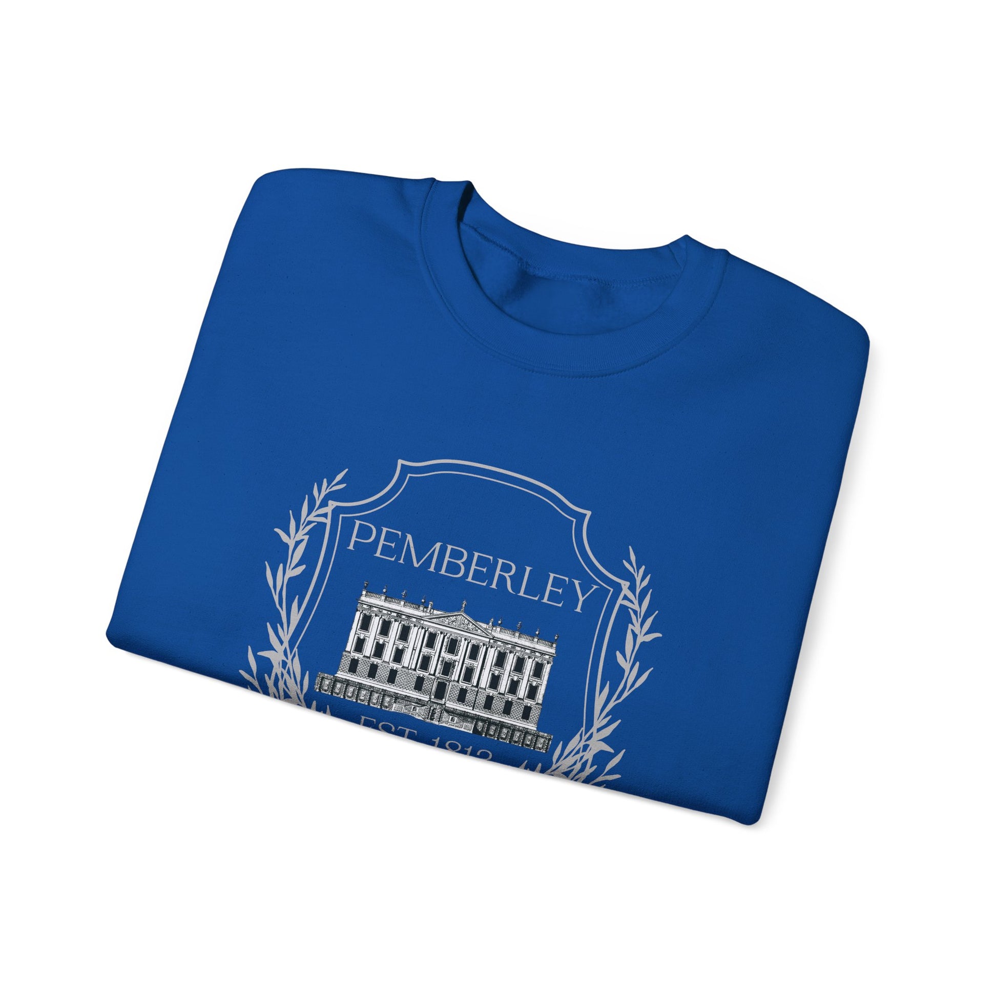 Sweatshirt, Pemberley Crest Sweatshirt, Pride and Prejudice Gift, Unisex Crewneck Jumper, Mr. Darcy's Estate, Regency Literature Top, Book Lover