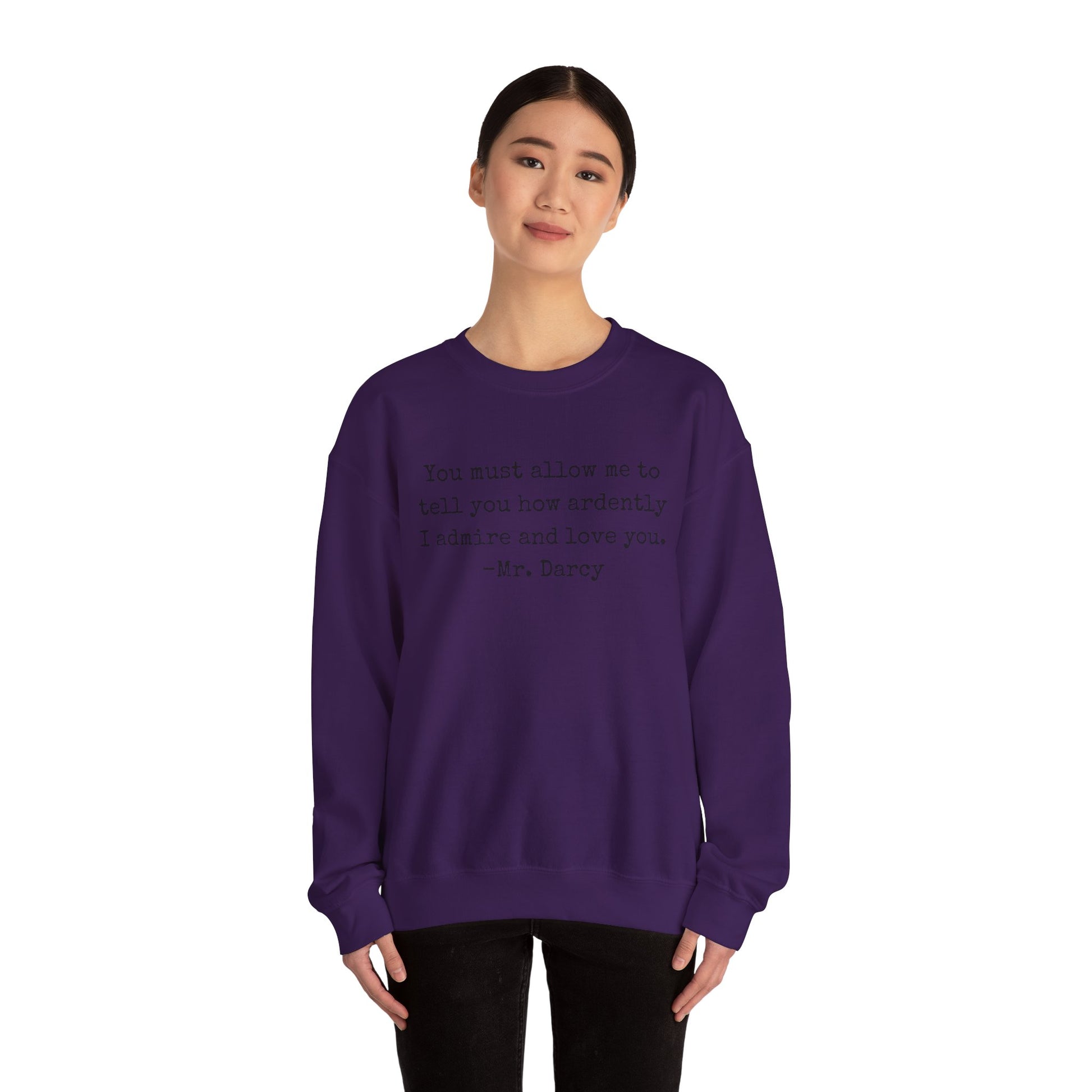Sweatshirt, Jane Austen Literary Quote Sweatshirt, Pride and Prejudice Mr Darcy Love Quote Shirt, Book Lover Gift, Classic Literature Sweatshirt, Gildan