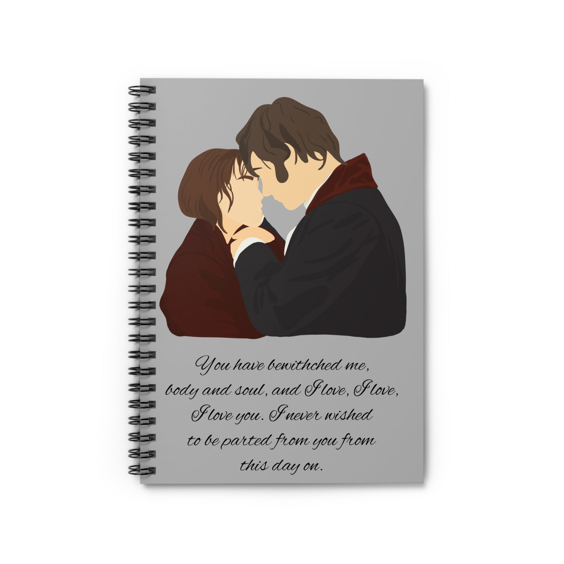 Notebook (Spiral), Literary Classic Spiral Notebook, Jane Austen Gift, Pride and Prejudice Stationery, Book Lover Diary, Writer Journal, Reading Planner,