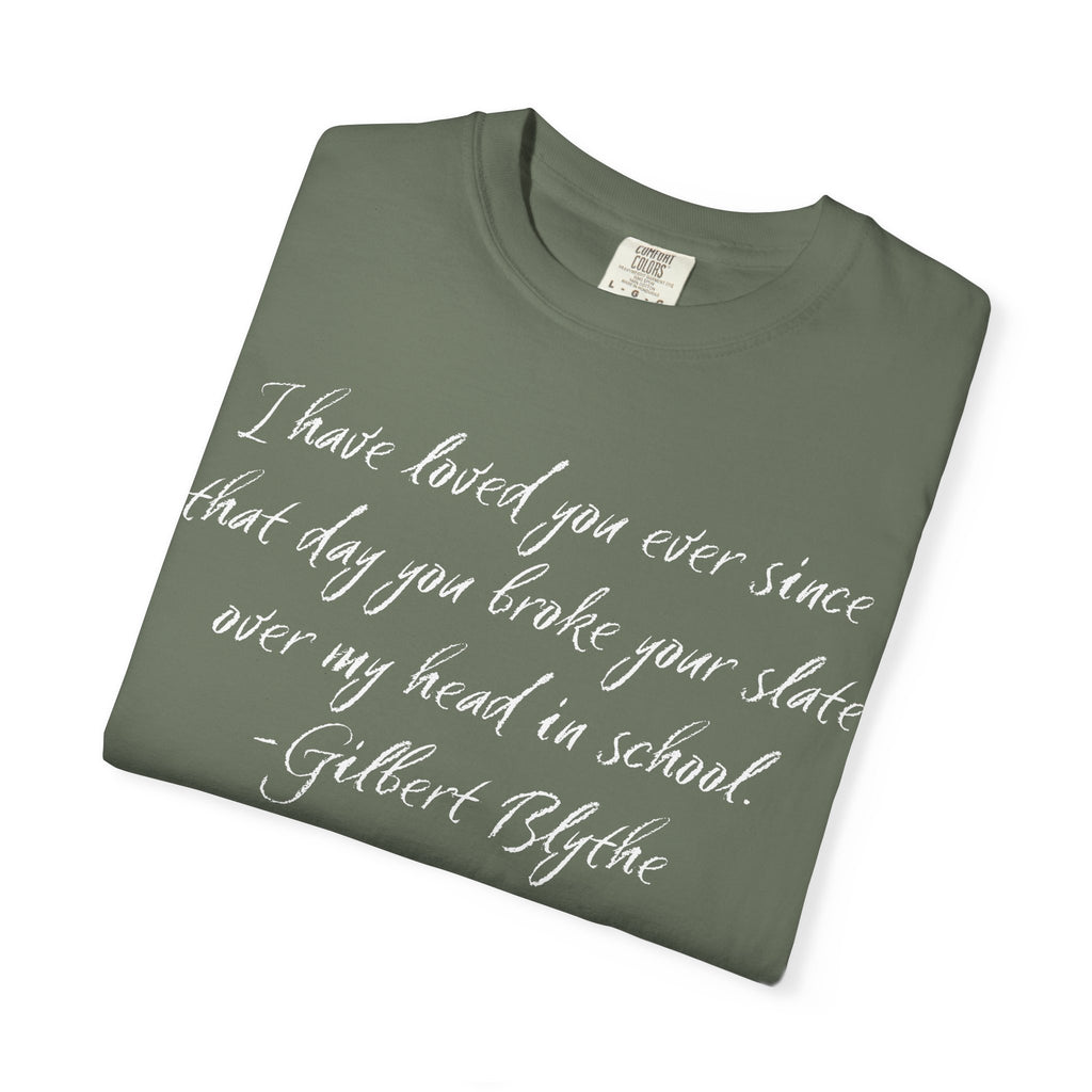 T-Shirt, Anne of Green Gables Quote Comfort Colors T-shirt, Gilbert Blythe, Book Lover Gift, Literary Tee, Unisex Top, Slate Quote Shirt, Bookish T