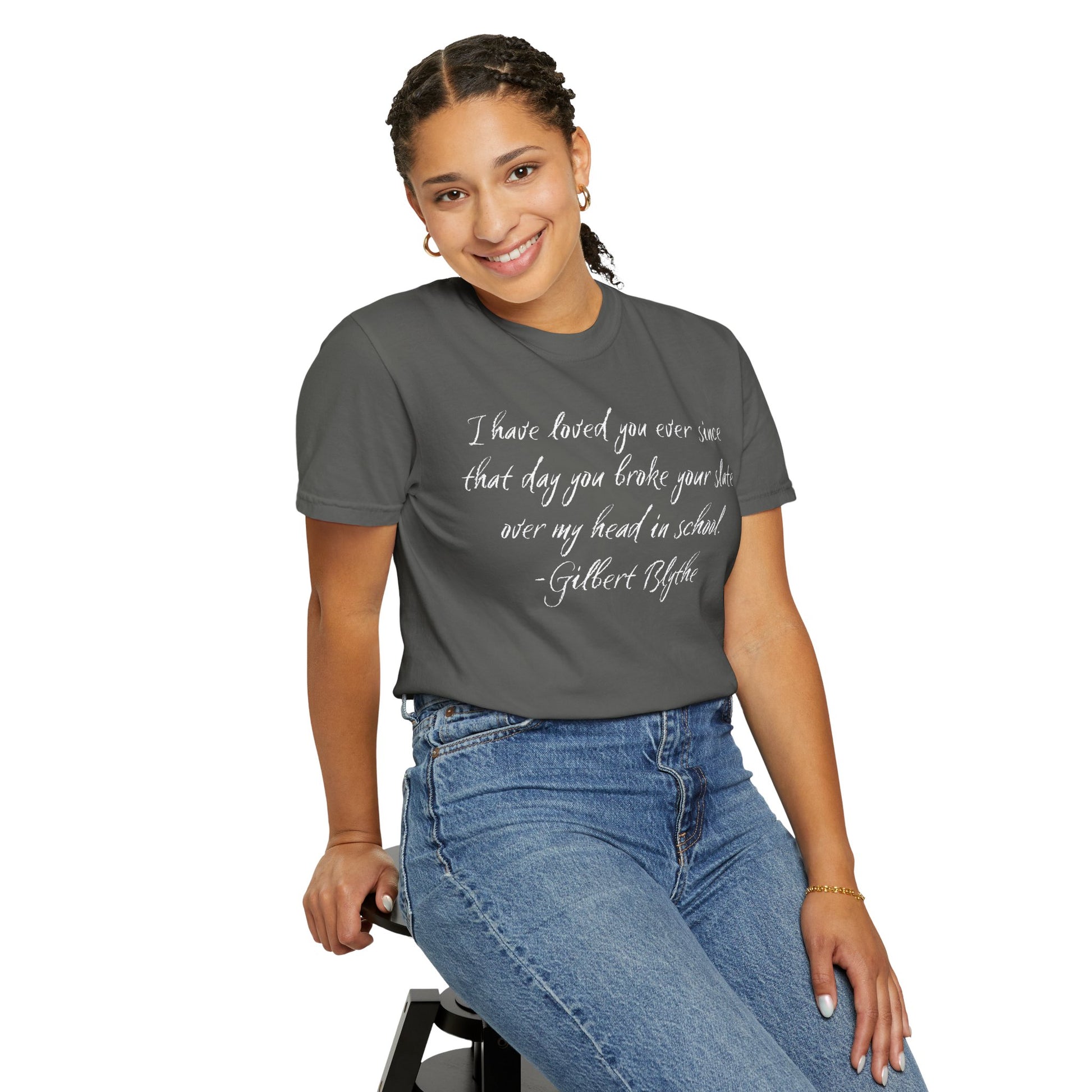 T-Shirt, Anne of Green Gables Quote Comfort Colors T-shirt, Gilbert Blythe, Book Lover Gift, Literary Tee, Unisex Top, Slate Quote Shirt, Bookish T