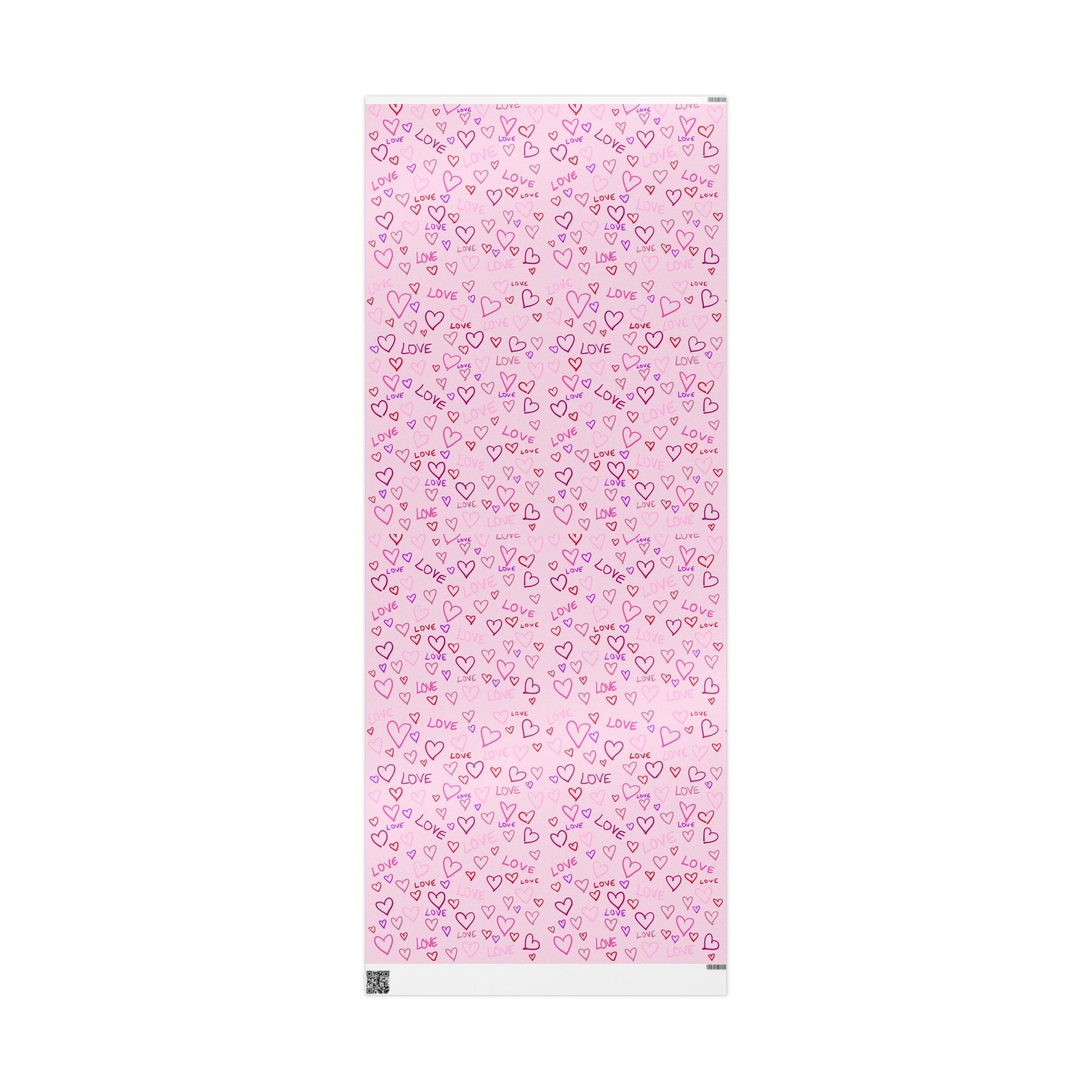 Gift Wrap, Heartfelt Love Wrapping Paper - Pink, Purple, Red Hearts - Valentine's Day Gift Wrap, Anniversary Present, Birthday Party Decor