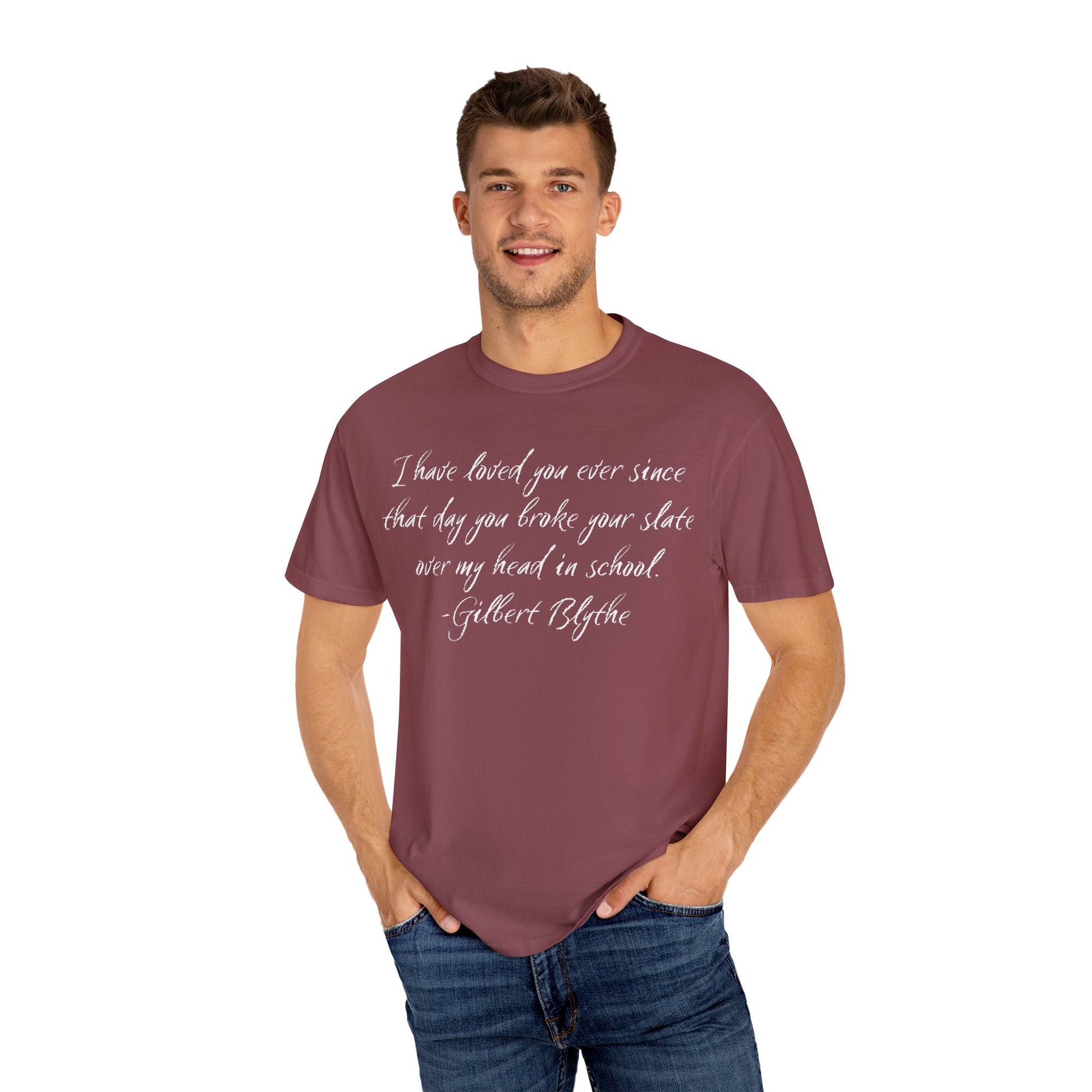 T-Shirt, Anne of Green Gables Quote Comfort Colors T-shirt, Gilbert Blythe, Book Lover Gift, Literary Tee, Unisex Top, Slate Quote Shirt, Bookish T