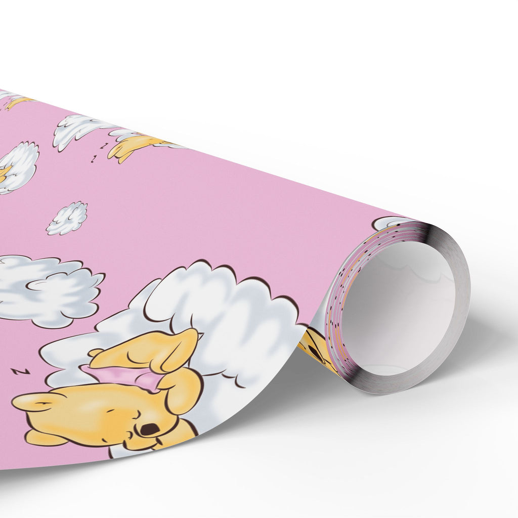 Gift Wrap - Pink Baby Classic Pooh Cloud Theme