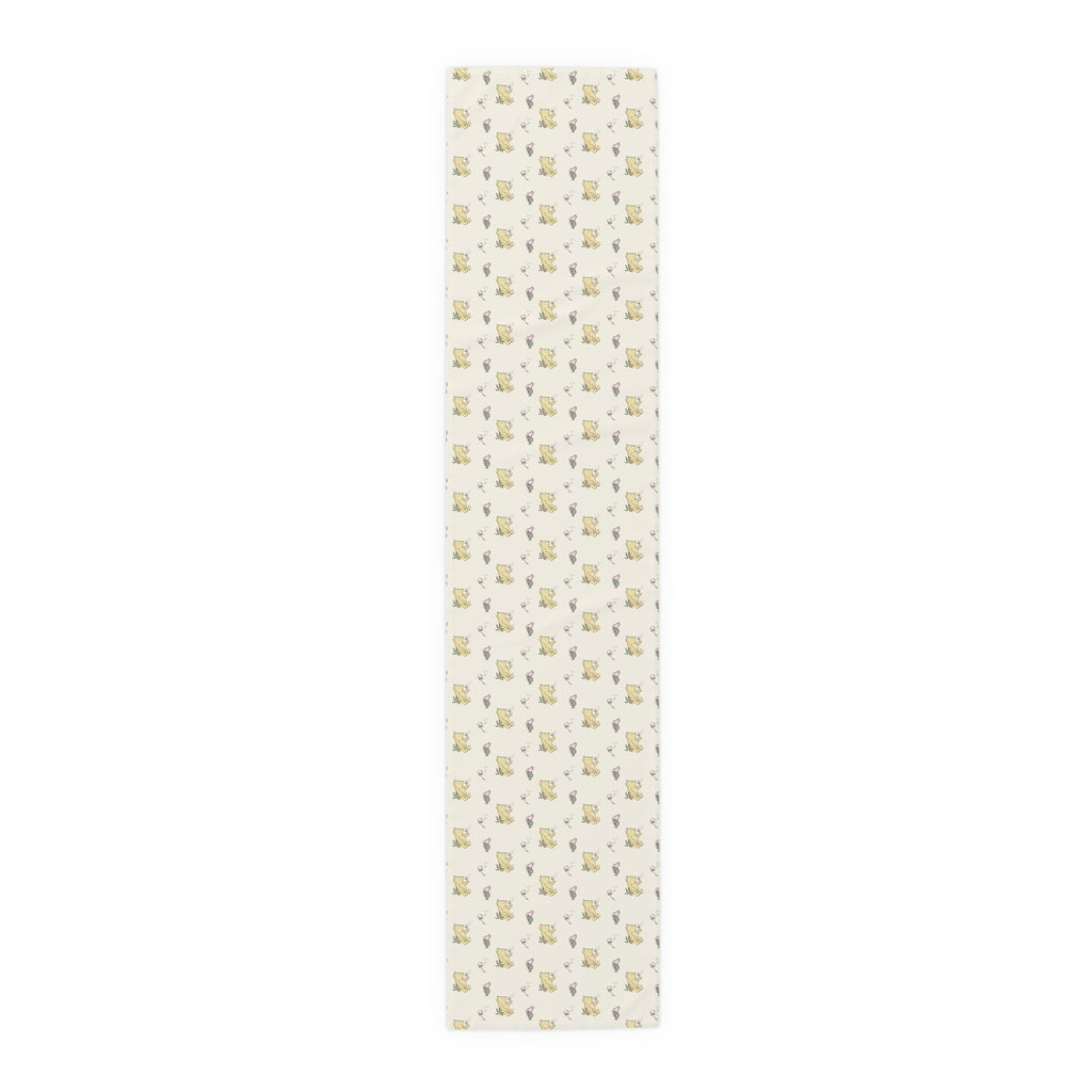 Table Runner, Classic Winnie the Pooh and Piglet blowing Dandelions cream, Home Decor, Kitchen Linens, Dining Room, Gift, Housewarming