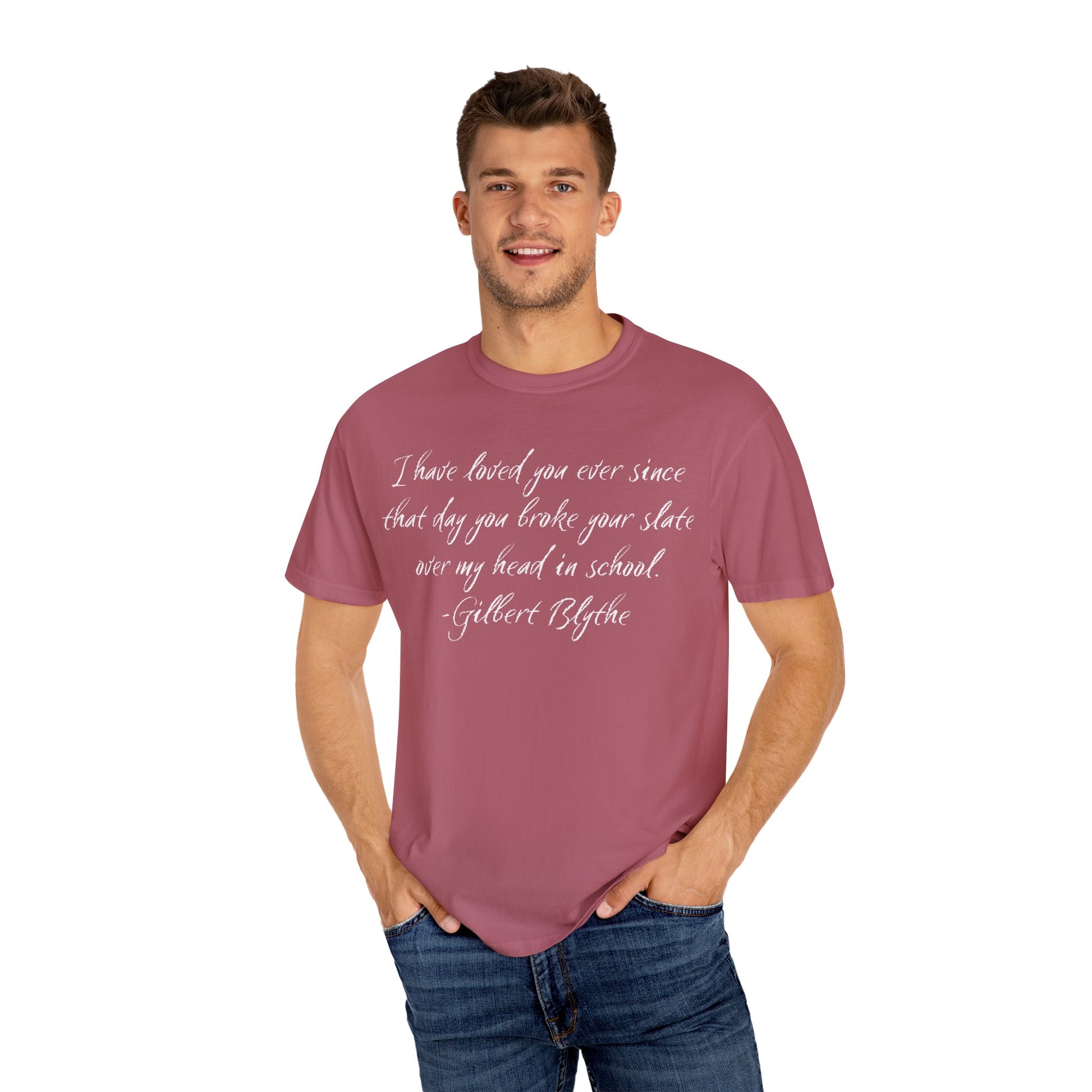 T-Shirt, Anne of Green Gables Quote Comfort Colors T-shirt, Gilbert Blythe, Book Lover Gift, Literary Tee, Unisex Top, Slate Quote Shirt, Bookish T