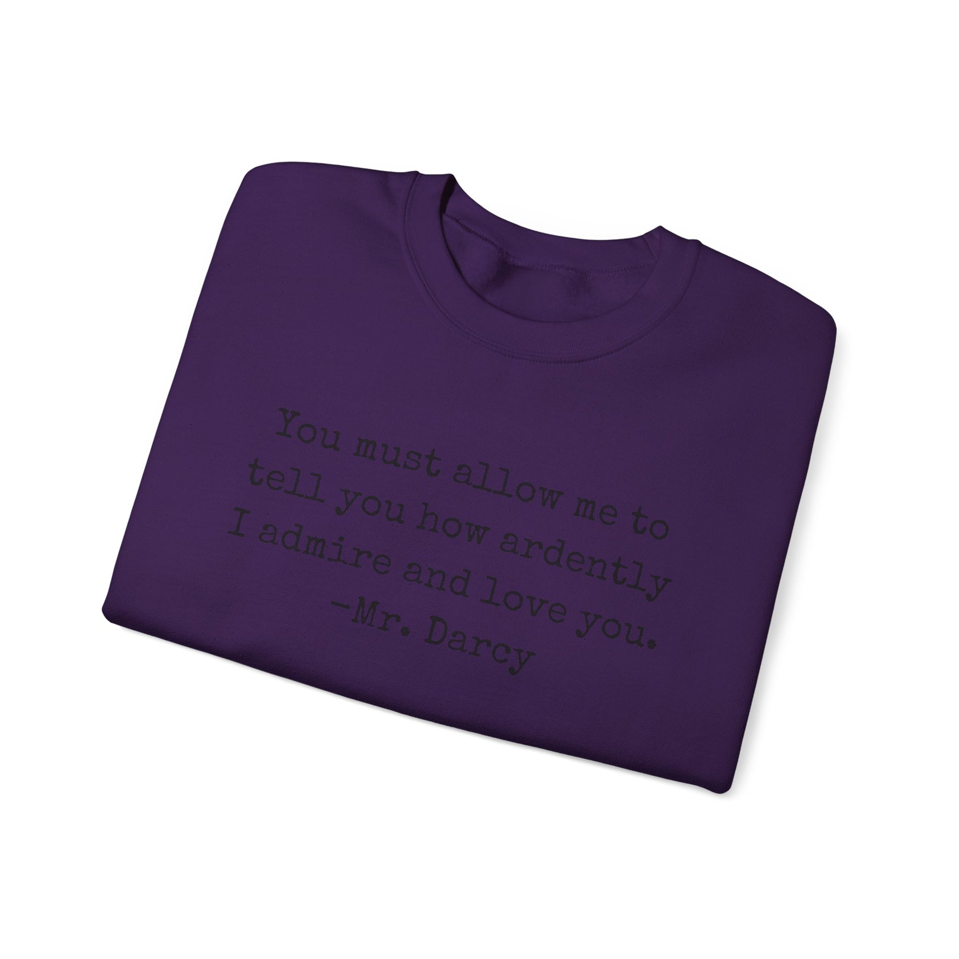 Sweatshirt, Jane Austen Literary Quote Sweatshirt, Pride and Prejudice Mr Darcy Love Quote Shirt, Book Lover Gift, Classic Literature Sweatshirt, Gildan
