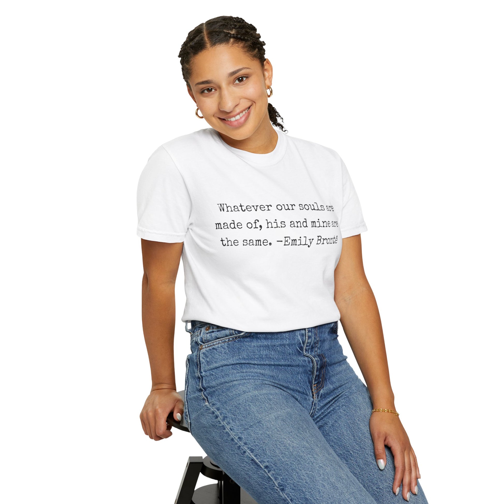 T-Shirt, Emily Brontë Quote Shirt for Book Lovers, Literary Gift, Vintage Tee, Graphic Tee, Comfort Colors 1717 Unisex Garment-Dyed T-shirt, Bookish