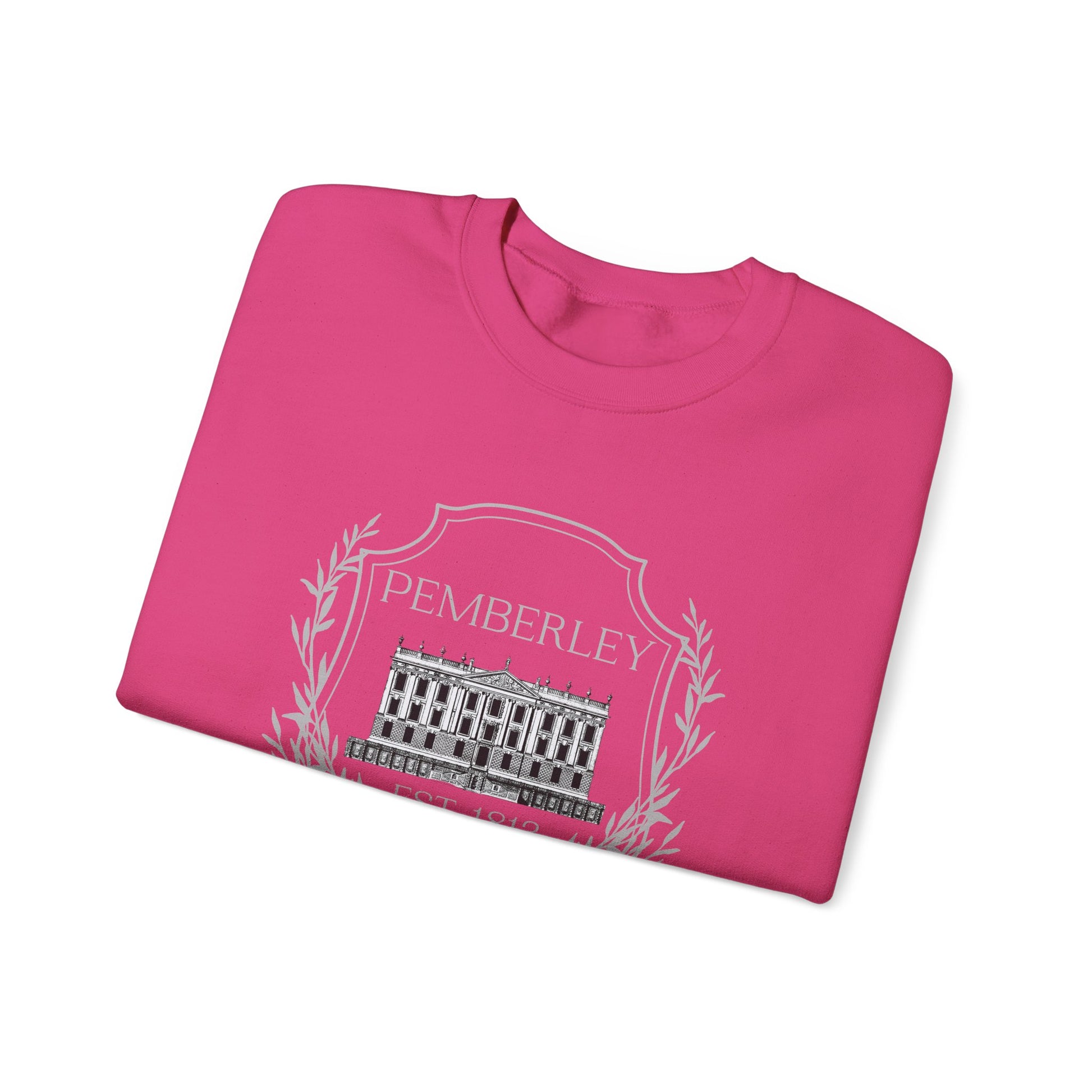 Sweatshirt, Pemberley Crest Sweatshirt, Pride and Prejudice Gift, Unisex Crewneck Jumper, Mr. Darcy's Estate, Regency Literature Top, Book Lover