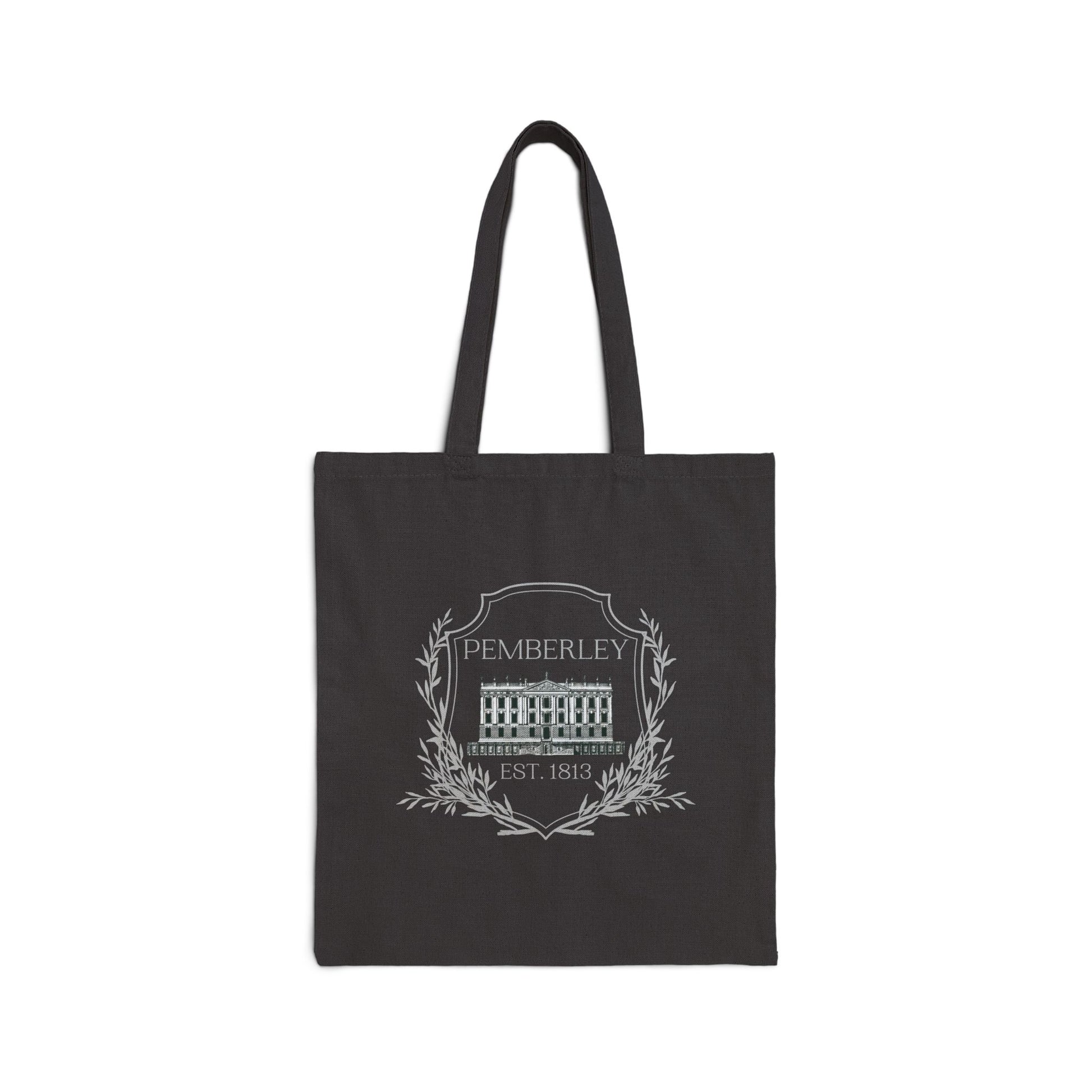 Tote Bag, Pride and Prejudice Pemberley Cotton Canvas Tote Bag, Jane Austen Book Lover Gift, Literary Fan, Regency Era Fashion Accessory, color options