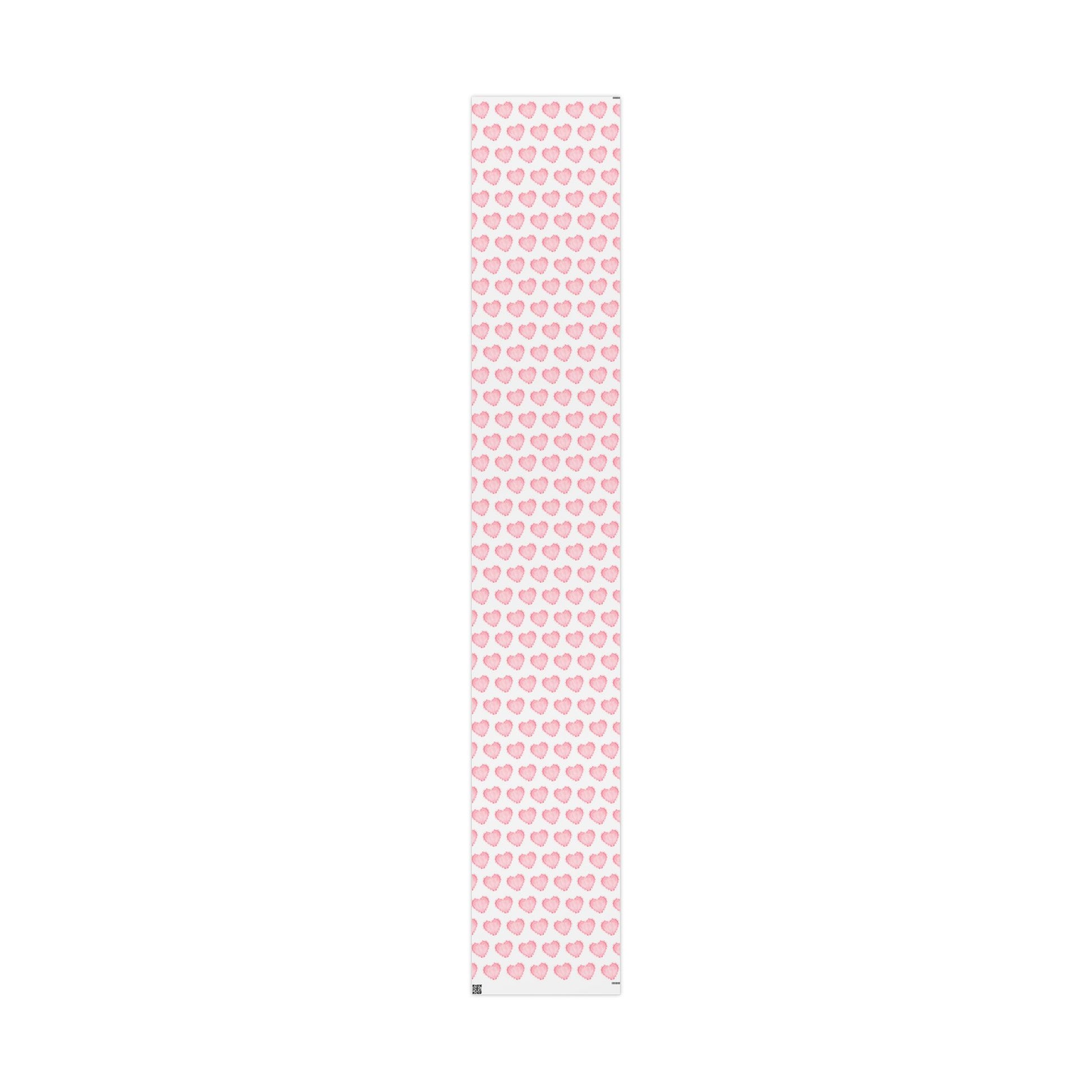 Gift Wrap, Pink Hearts with Red Edges, Valentine's Day Birthday Anniversary, Wrapping Paper Roll, Holidays Occasions, Present Packaging,