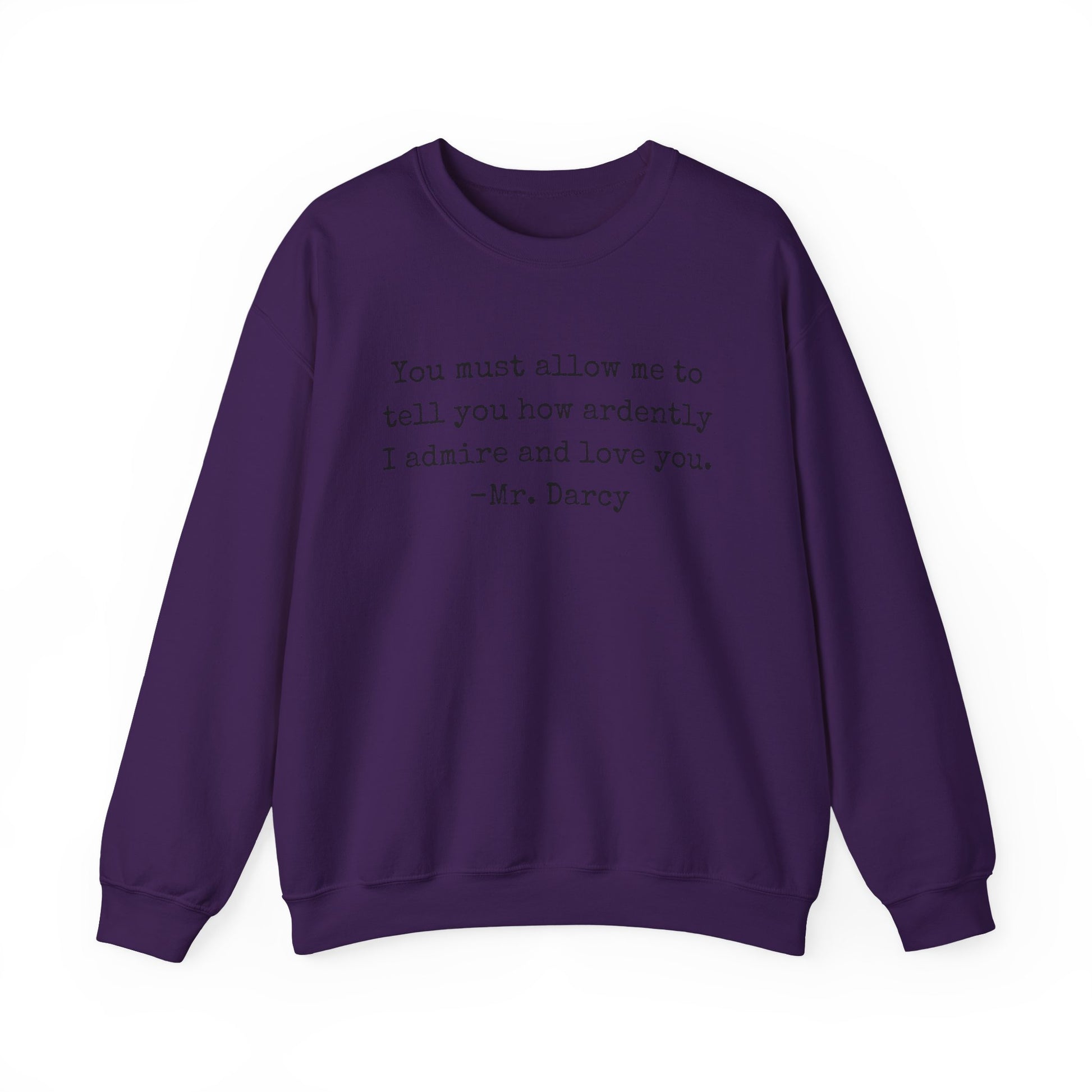 Sweatshirt, Jane Austen Literary Quote Sweatshirt, Pride and Prejudice Mr Darcy Love Quote Shirt, Book Lover Gift, Classic Literature Sweatshirt, Gildan