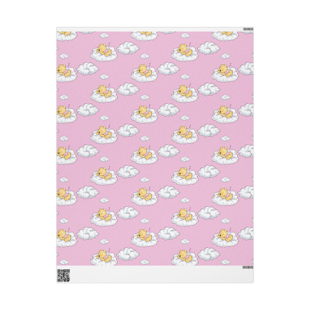 Gift Wrap - Pink Baby Classic Pooh Cloud Theme