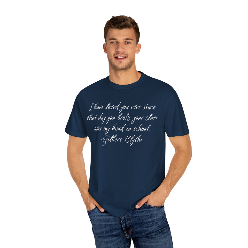 T-Shirt, Anne of Green Gables Quote Comfort Colors T-shirt, Gilbert Blythe, Book Lover Gift, Literary Tee, Unisex Top, Slate Quote Shirt, Bookish T
