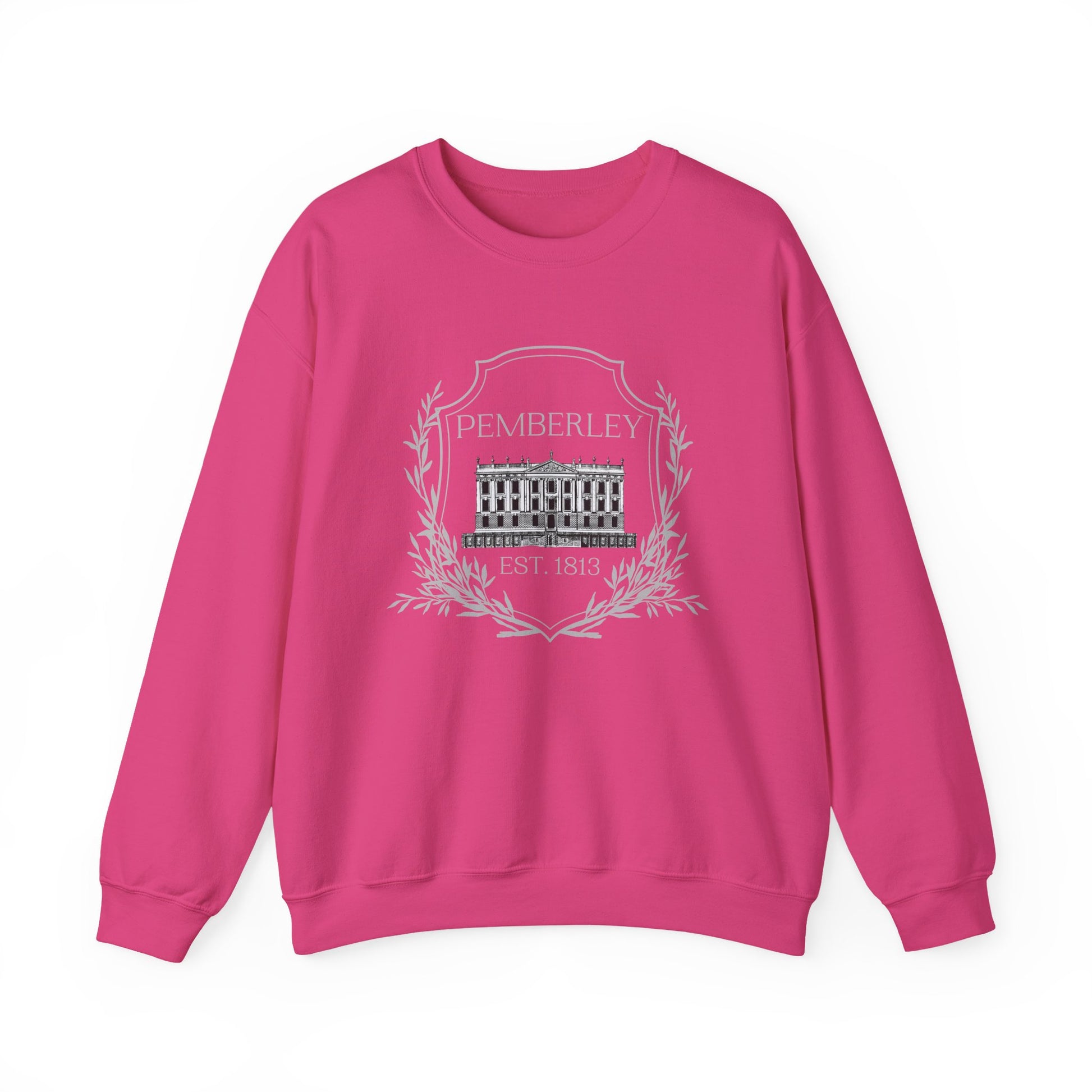 Sweatshirt, Pemberley Crest Sweatshirt, Pride and Prejudice Gift, Unisex Crewneck Jumper, Mr. Darcy's Estate, Regency Literature Top, Book Lover