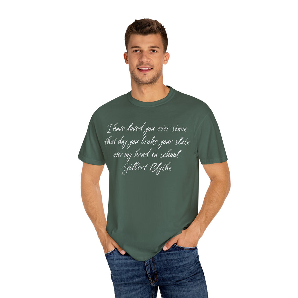 T-Shirt, Anne of Green Gables Quote Comfort Colors T-shirt, Gilbert Blythe, Book Lover Gift, Literary Tee, Unisex Top, Slate Quote Shirt, Bookish T