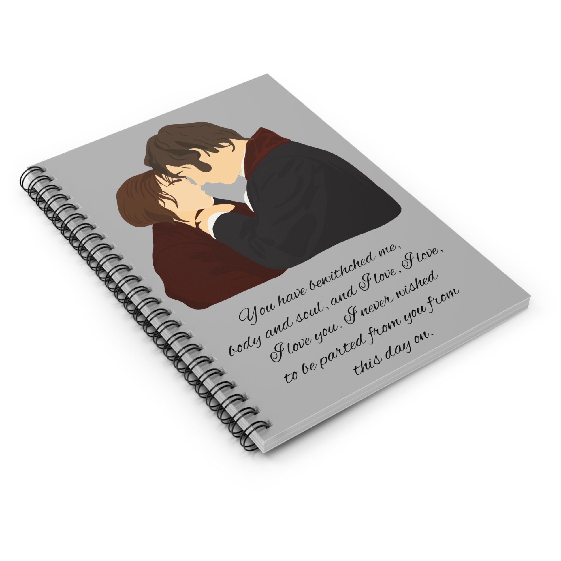 Notebook (Spiral), Literary Classic Spiral Notebook, Jane Austen Gift, Pride and Prejudice Stationery, Book Lover Diary, Writer Journal, Reading Planner,