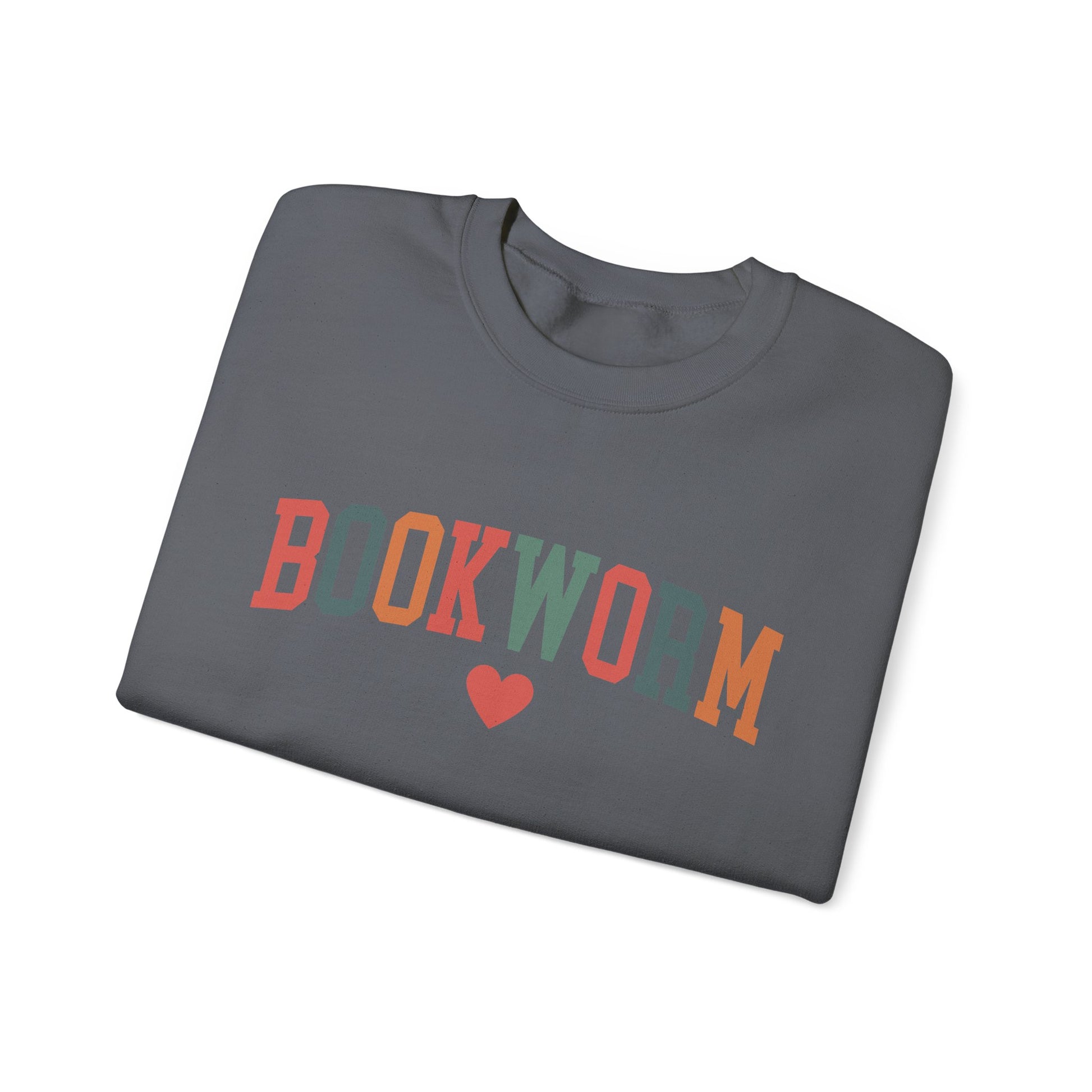 Sweatshirt, Bookworm Heart Unisex Crewneck Sweatshirt, Book Lover Gift, Pink Teal Gold Blue Sweatshirt, Gildan 18000 Sweatshirt, Christmas Present,