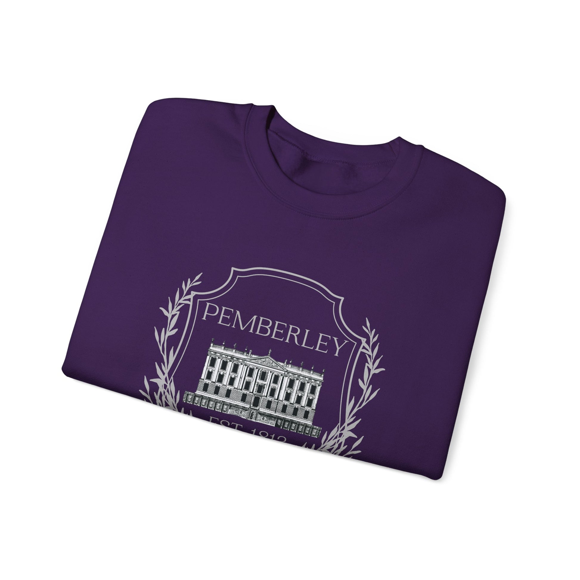 Sweatshirt, Pemberley Crest Sweatshirt, Pride and Prejudice Gift, Unisex Crewneck Jumper, Mr. Darcy's Estate, Regency Literature Top, Book Lover