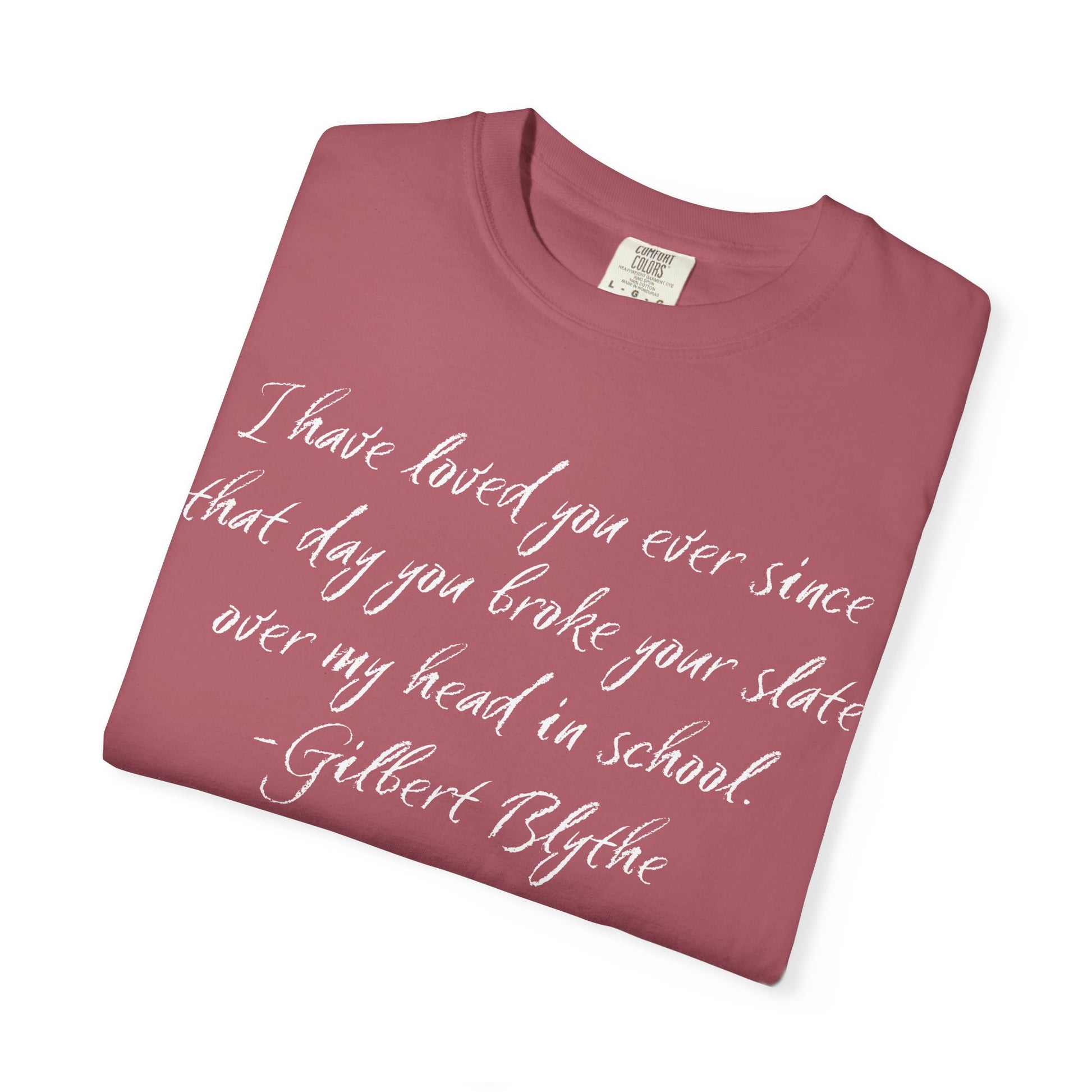 T-Shirt, Anne of Green Gables Quote Comfort Colors T-shirt, Gilbert Blythe, Book Lover Gift, Literary Tee, Unisex Top, Slate Quote Shirt, Bookish T