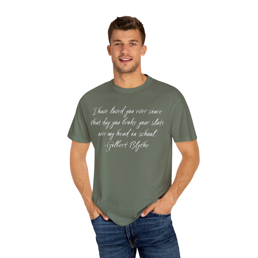 T-Shirt, Anne of Green Gables Quote Comfort Colors T-shirt, Gilbert Blythe, Book Lover Gift, Literary Tee, Unisex Top, Slate Quote Shirt, Bookish T